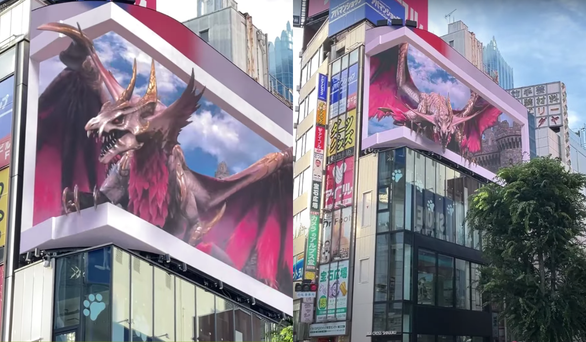 Tokio: reklama Monster Hunter ze smokiem zastąpiła słynne trójwymiarowe kitku