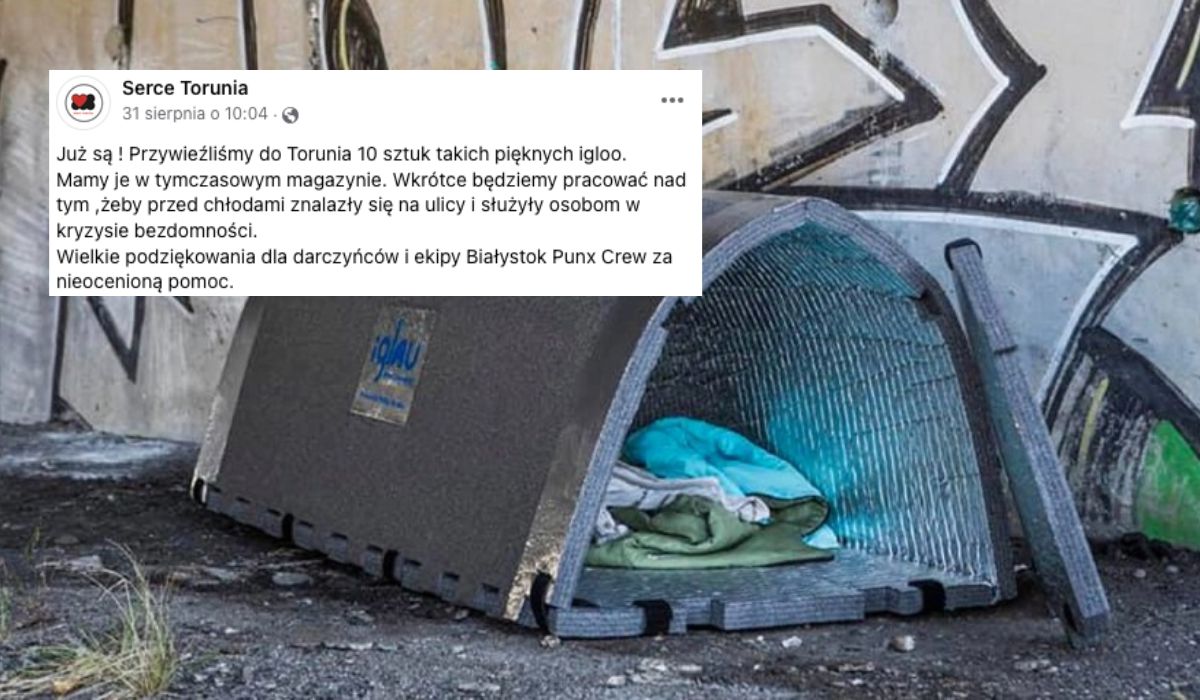 Toruń: aktywiści kupili 10 namiotów termoizolacyjnych, które pomogą osobom bezdomnym przetrwać zimę