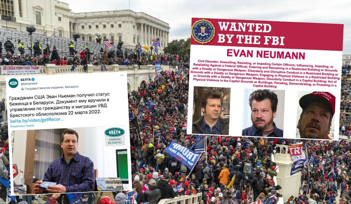Jeden z uczestników szturmu na Kapitol uciekł na Białoruś i dostał tam azyl, jak Emil Czeczko