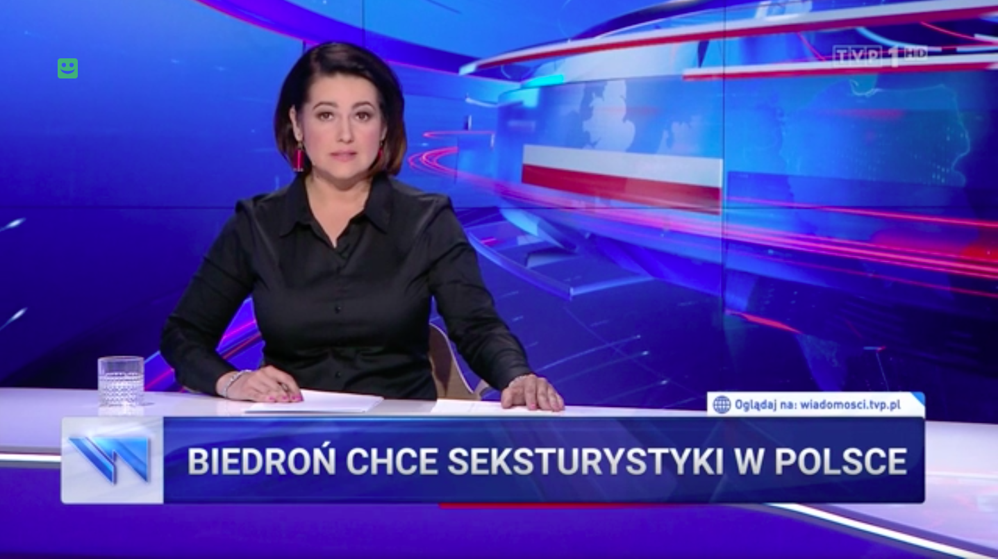 Wiadomości TVP: Biedroń chce se*sturystyki w Polsce
