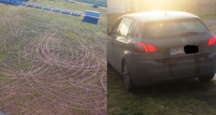 Mniej zaawansowani umysłowo kierowcy coraz częściej niszczą boiska, ćwicząc na nich poślizgi