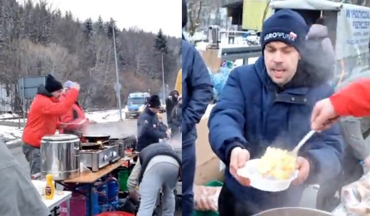 Agrounia ruszyła pod granicę robić grochówkę i jajecznicę z 20 000 jaj