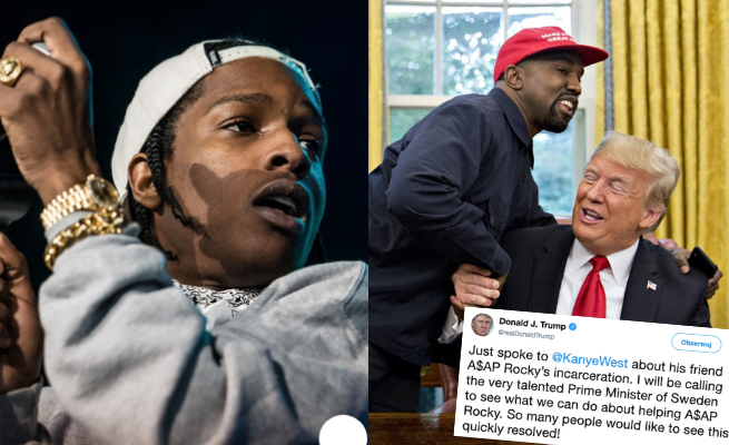 Donald Trump porozumiał się z Kanye Westem w sprawie A$AP Rocky'ego, obiecuje pomoc