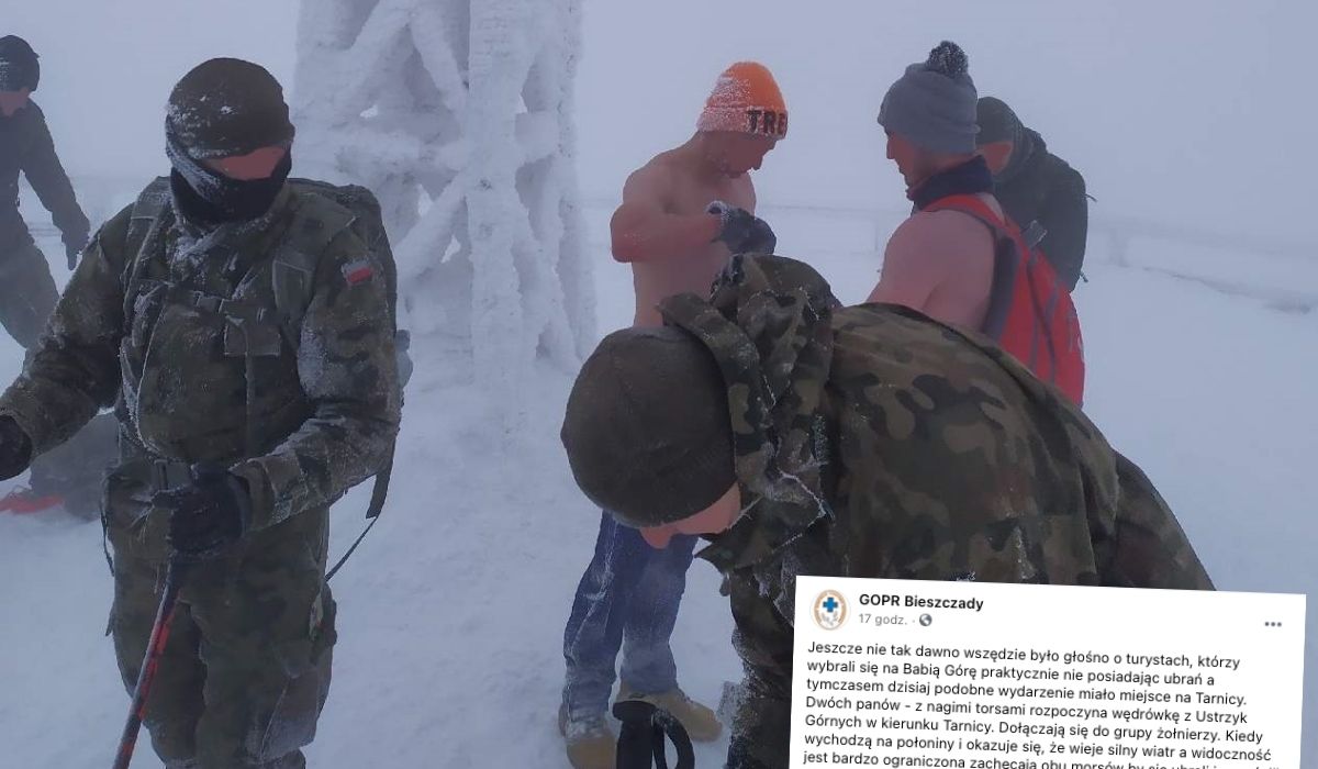 Bieszczady: żołnierze musieli ratować morsujących panów, którzy wykazali się nieuzasadnionym optymizmem