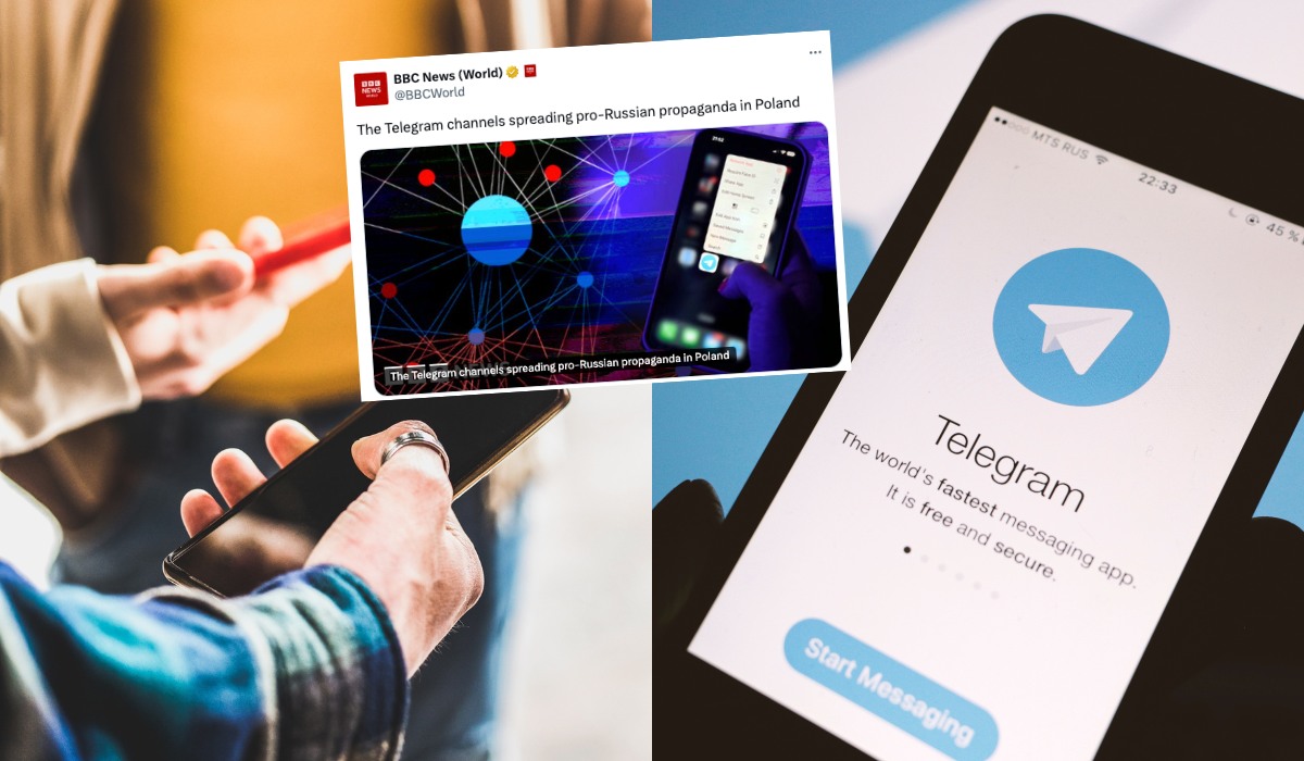Raport BBC: rosyjska propaganda zalewa Telegram, następnie przenika do reszty mediów społecznościowych