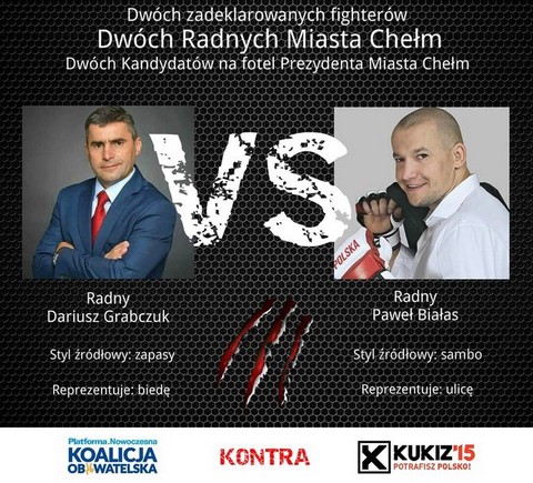 Kandydaci na prezydenta w Chełmie stwierdzili, że zamiast debatować, lepiej będzie dać sobie po mordzie