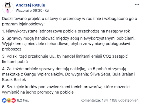 Andrzej Rysuje: poprawki do projektu ustawy o przemocy domowej