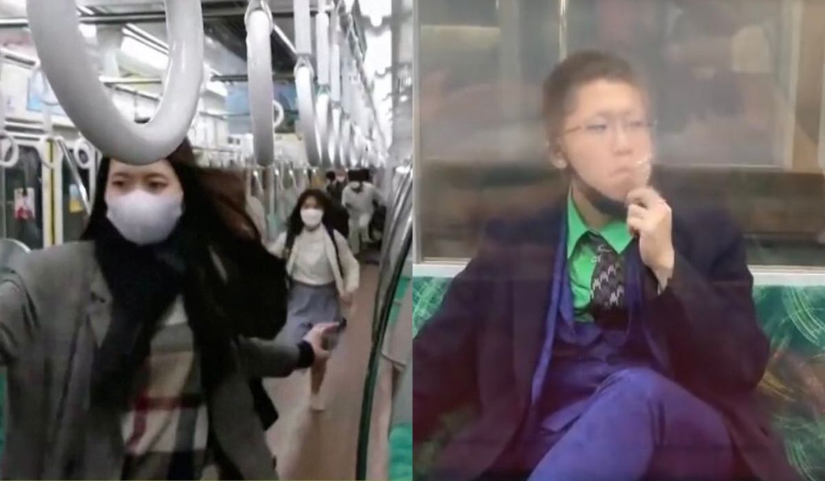 Japończyk przebrał się za Jokera i zaatakował pasażerów w pociągu. 17 osób rannych