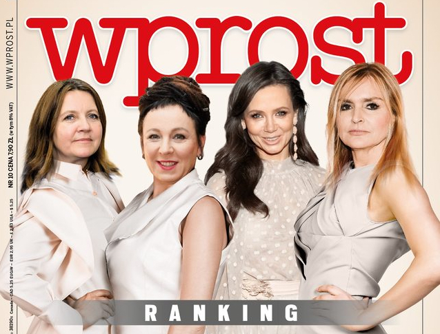 Wprost prezentuje ranking wpływowych kobiet: Tokarczuk, Lichocka, Rusin