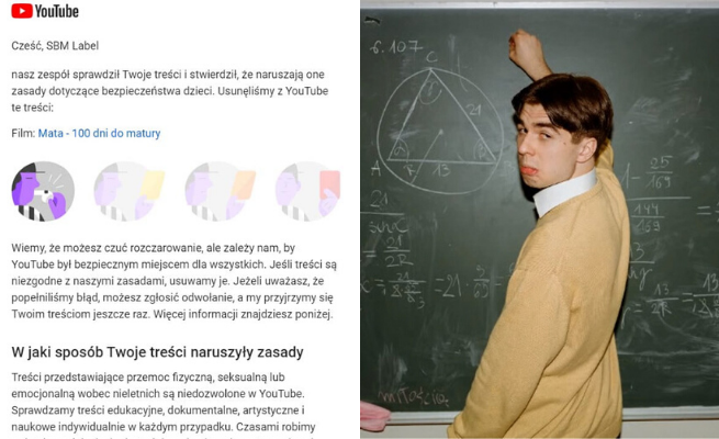 YouTube usunął nowy teledysk Maty, bo "naruszył zasady dotyczące bezpieczeństwa dzieci"