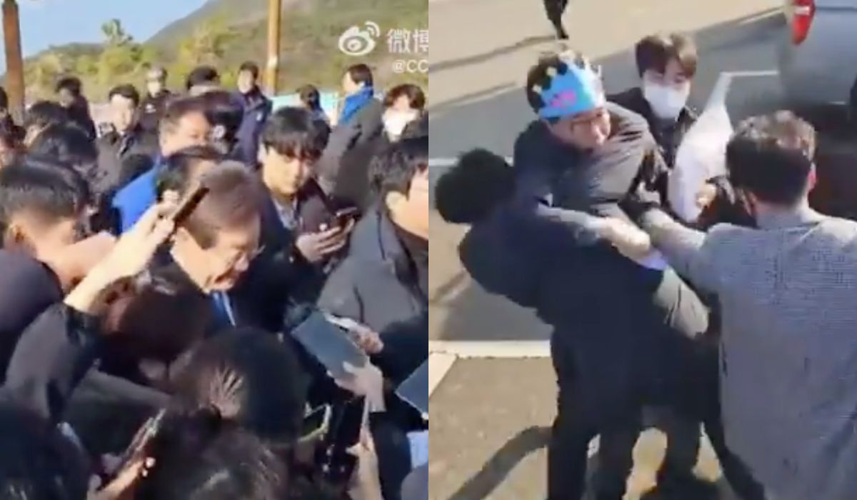 Korea Płd: nożownik wszedł między dziennikarzy i zaatakował lidera opozycji w szyję