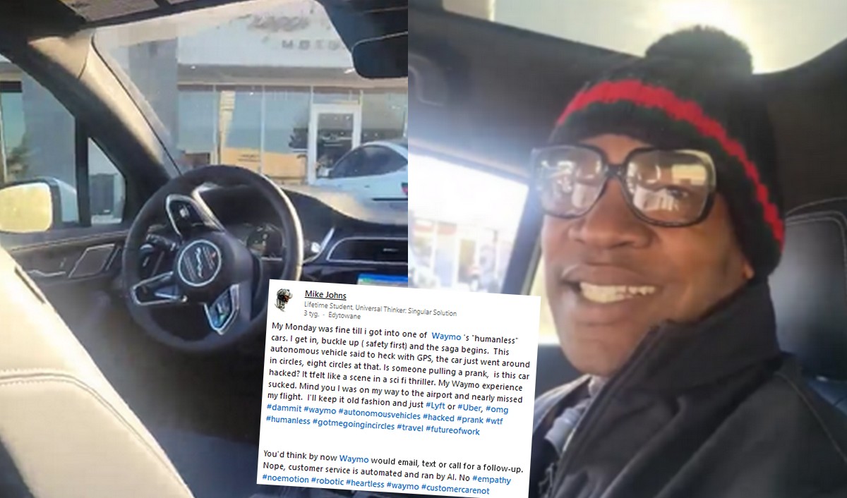 USA: mężczyzna utknął w autonomicznej taksówce, która z jakiegoś powodu jeździła sobie w kółko