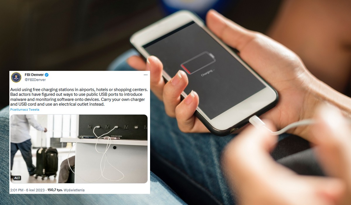 USA: FBI ostrzega, żeby nie ładować telefonów w miejscach publicznych, bo hakerzy mogą to wykorzystać