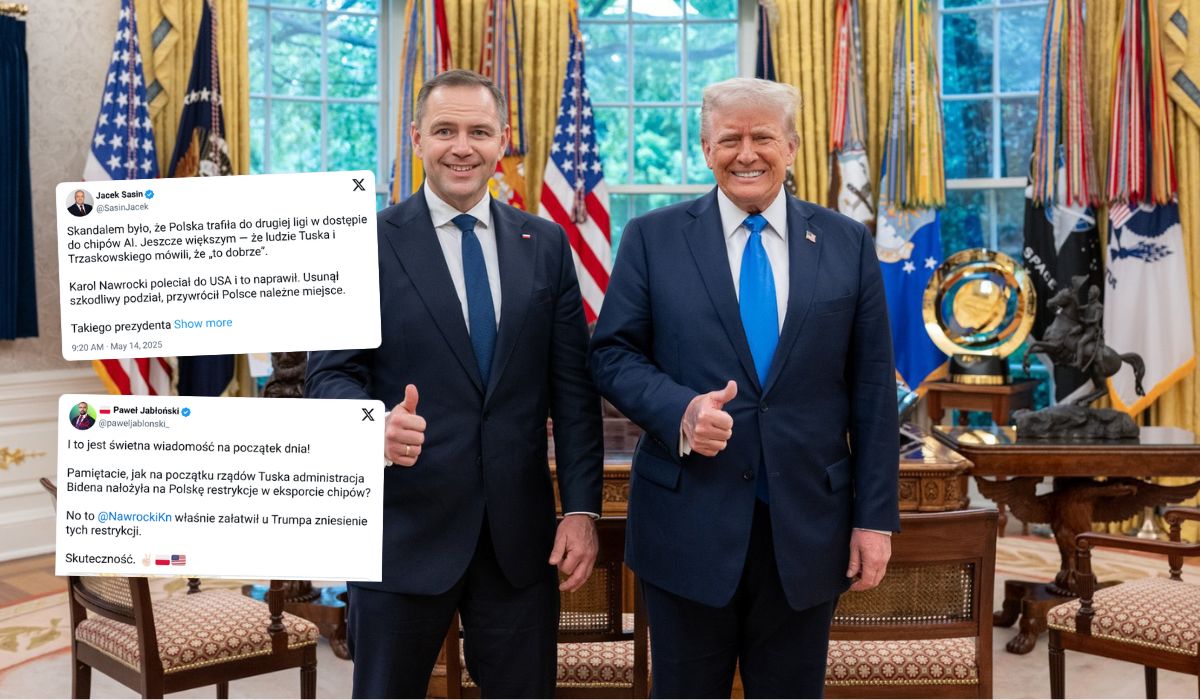 Ograniczenia USA w liczbie chipów, jakie mogą trafić do Polski, zostały zniesione, Sasin mówi, że to dzięki Nawrockiemu