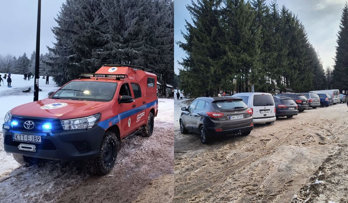 Sudety: turyści zablokowali przejazd GOPR, bo zaparkowali auta, zastawiając wjazd