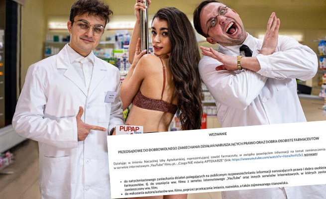 Naczelna Izba Aptekarska żąda wycofania filmiku Abstrachuje żartującego z aptekarzy