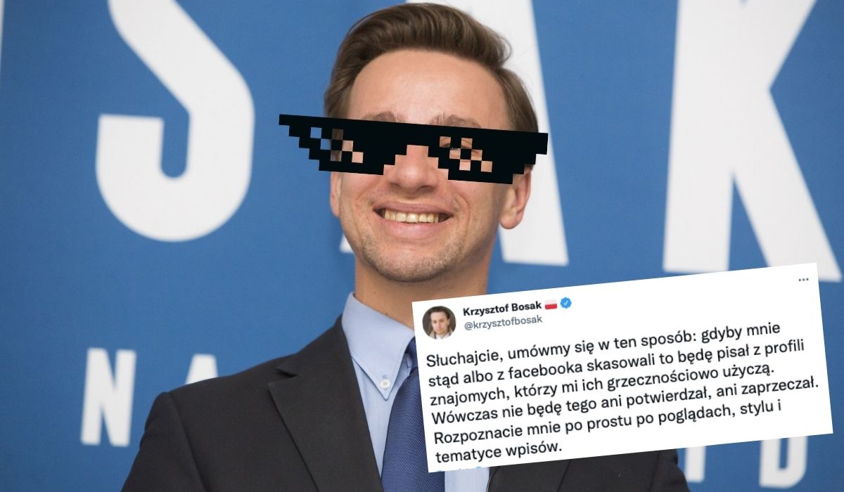 Krzysztof Bosak zamierza korzystać z kont znajomych "rozpoznacie mnie po prostu po poglądach, stylu i tematyce wpisów"