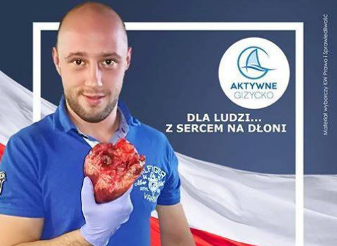 Kandydat PiS walczy o głosy "z sercem na dłoni"