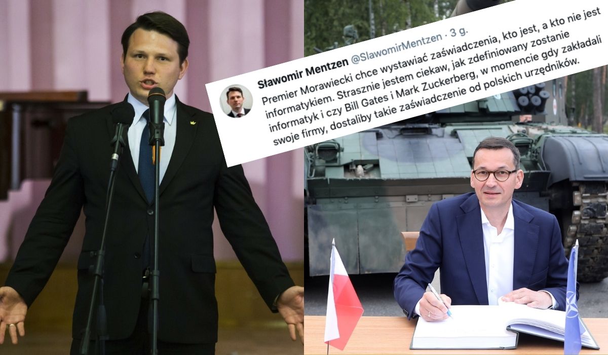 Premier Morawiecki zapowiada ulgi dla informatyków, ale takich z certyfikatem, Mentzen śmieszkuje
