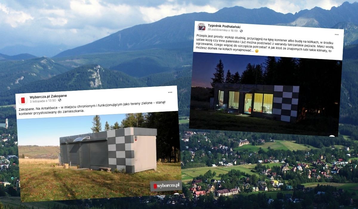 Zakopane: straż miejska walczy z nielegalnymi kontenerami mieszkalnymi, sprawa trafiła do sądu 