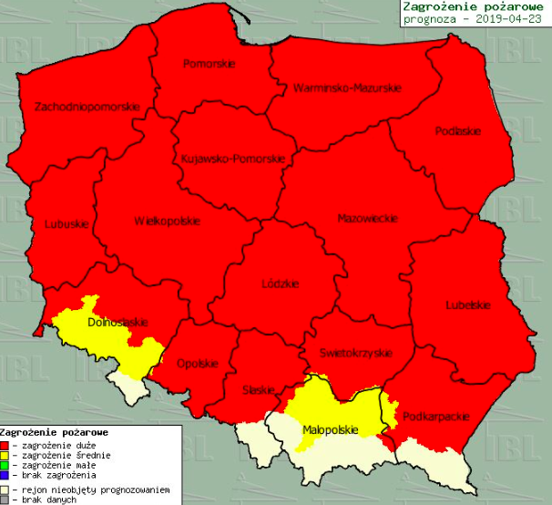 Pożar w Kampinosie i zagrożenie pożarowe w całym kraju
