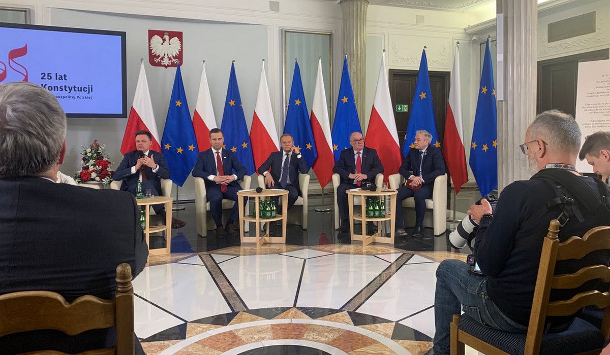 Liderzy opozycji z KO, Lewicy, Polski 2050 i PSL spotkali się na debacie, żeby uradzić, co dalej