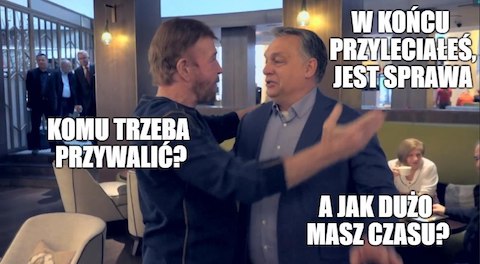 Przyjacielskie spotkanie Chucka Norrisa z Victorem Orbanem