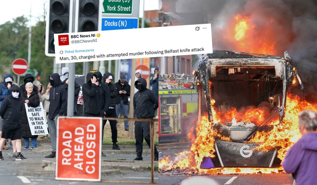Belfast: bojówki demolują miasto po ataku Sudańczyka, pomimo zatrzymania sprawcy i próśb rodziny ofiary