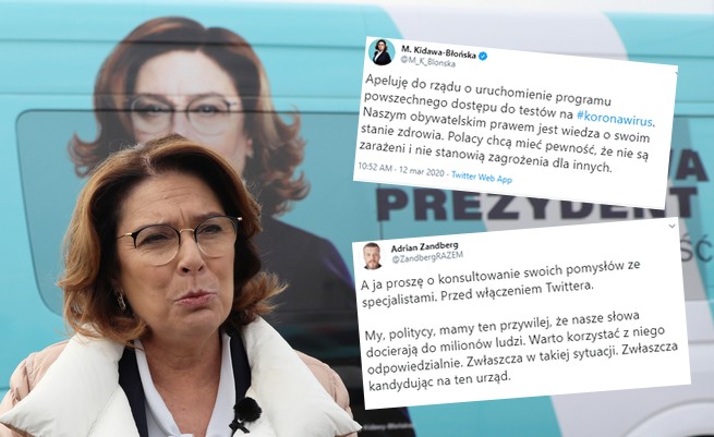 Kidawa-Błońska apeluje o powszechny dostęp do testów na wirusa, bo wie, że ich nie ma