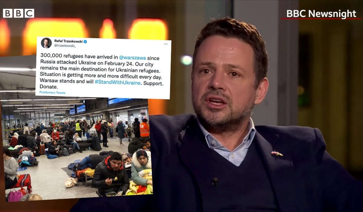Trzaskowski w BBC apeluje o program relokacji ukraińskich uchodźców w UE i na świecie