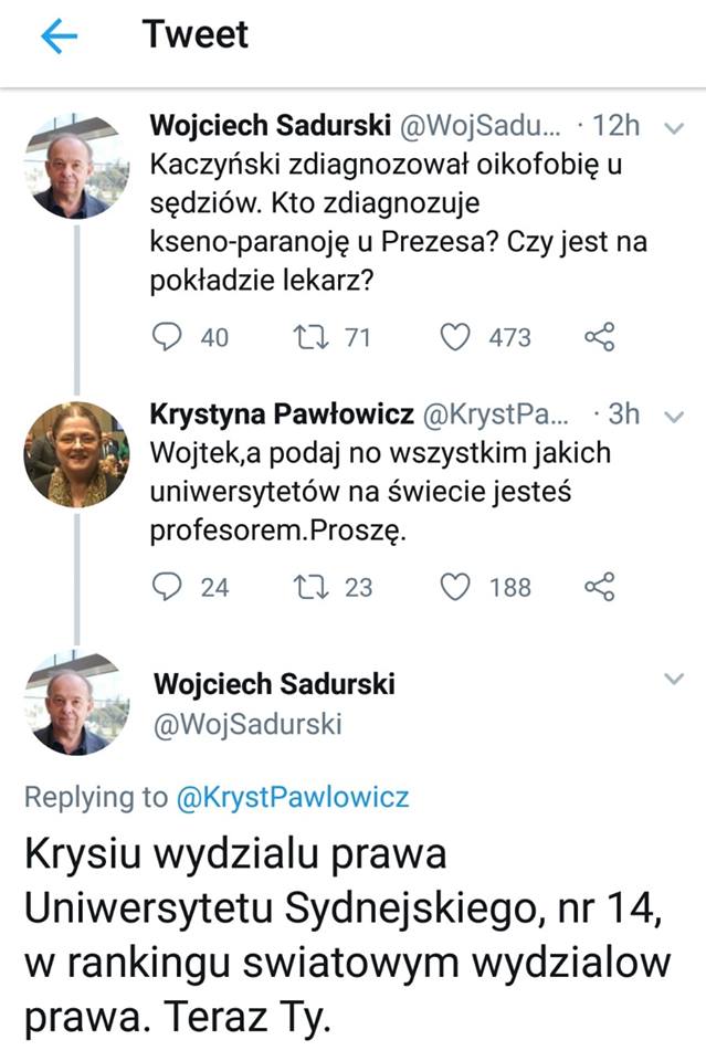 Profesor profesorowi nie równy