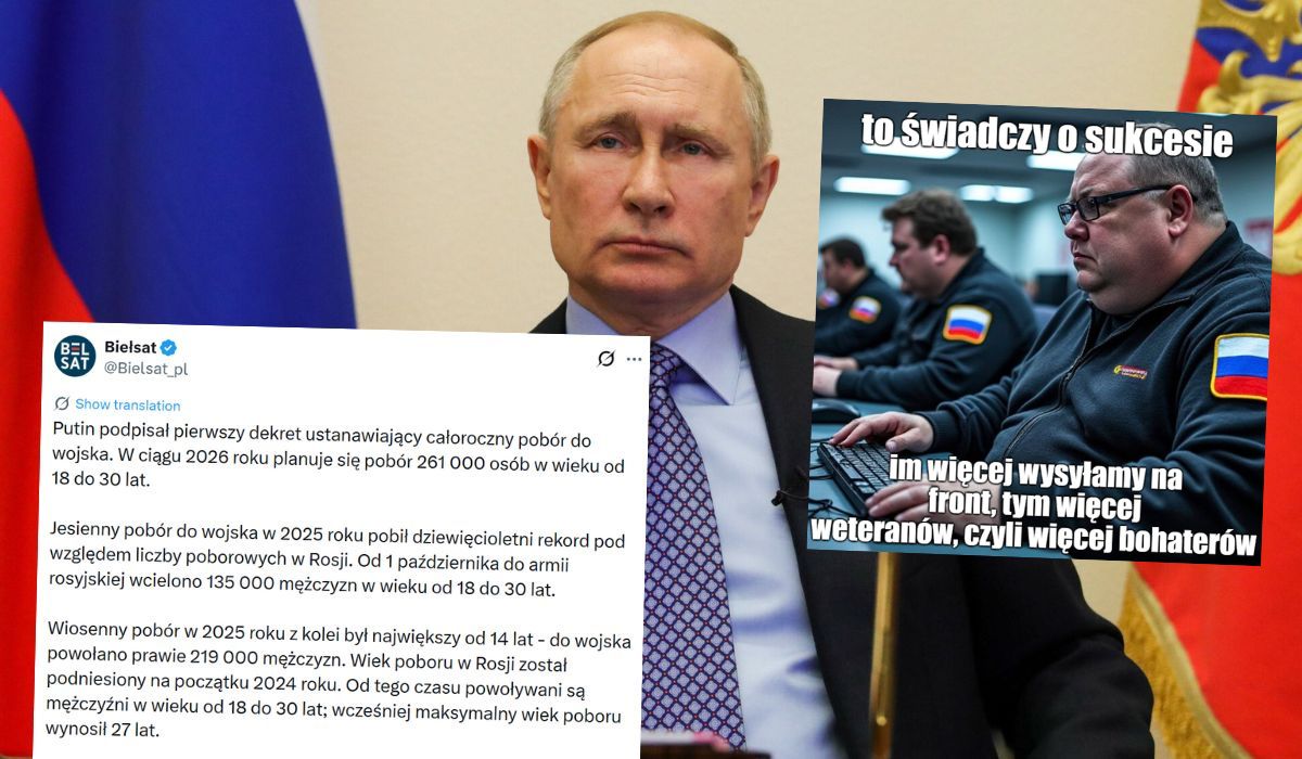 Rosja: po podwyższeniu wieku poborowego w 2024 roku teraz wprowadzono całoroczny pobór do wojska