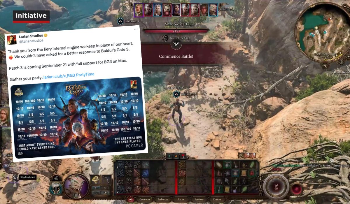 Twórcy Baldur's Gate 3 chwalą się znakomitym przyjęciem i ocenami 10/10, trochę na złość Bethsedzie