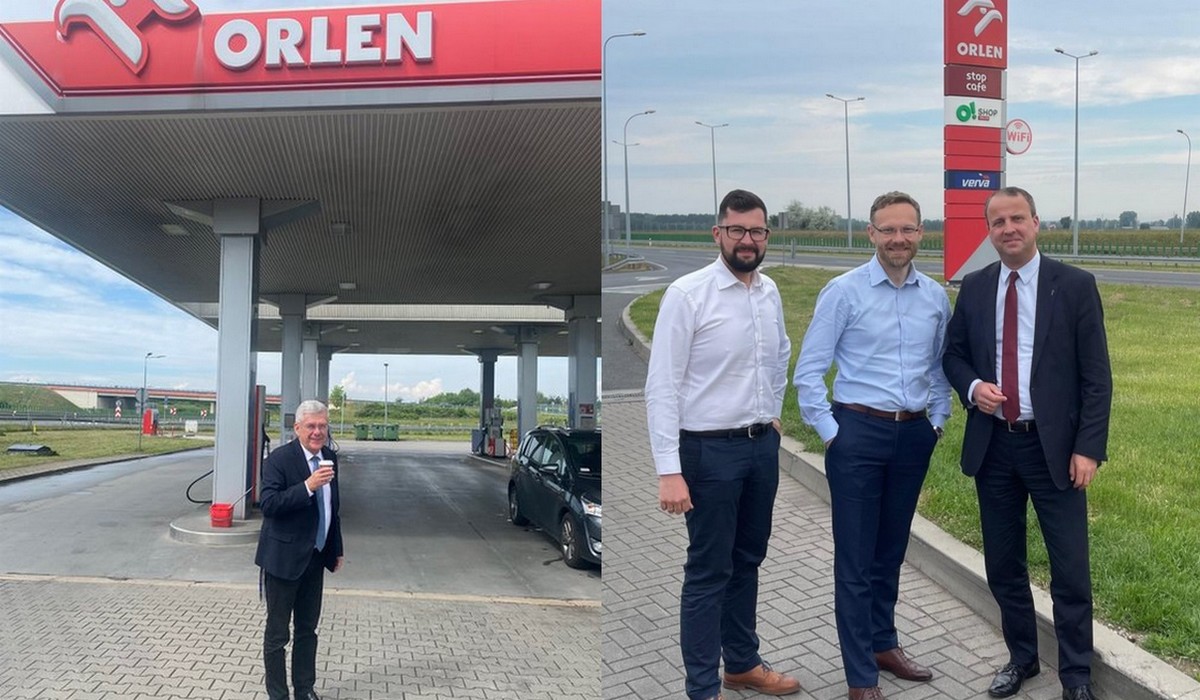 Politycy PiS w drodze na konwencję pozowali na stacjach Orlenu, ale nie pokazywali cen paliwa