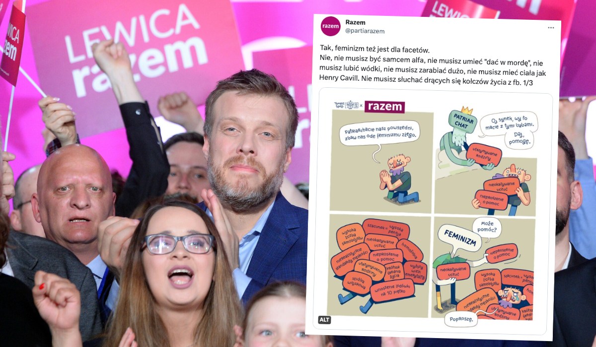 Partia Razem przekonuje mężczyzn do feminizmu, uważa, że patriarchat zaszkodził także im