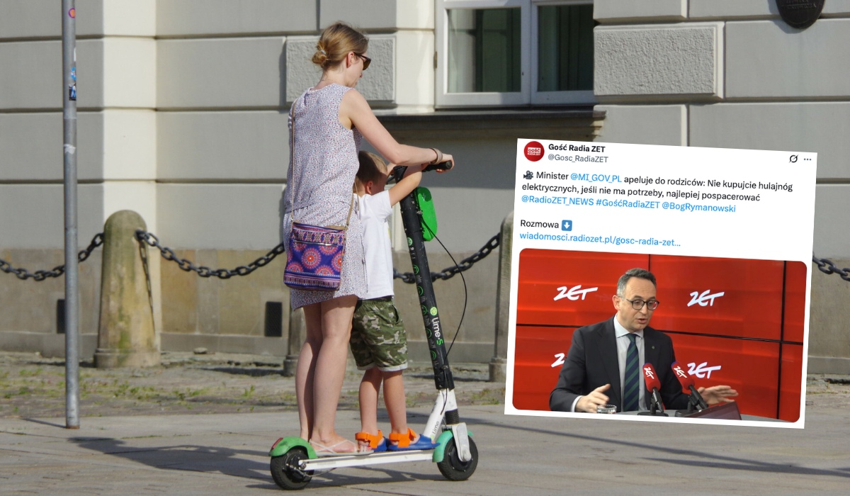 Minister infrastruktury apeluje do rodziców: nie kupujcie dzieciom hulajnóg elektrycznych