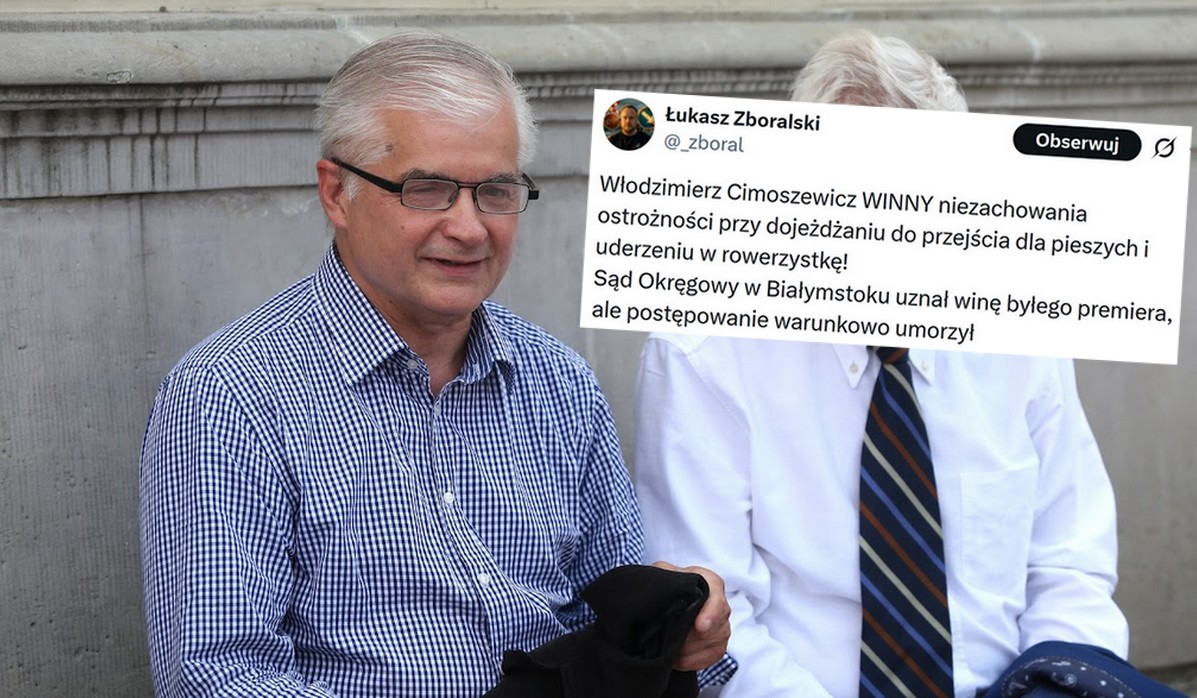 Były premier nie odpowie za potrącenie rowerzystki, chociaż miała złamaną kość podudzia