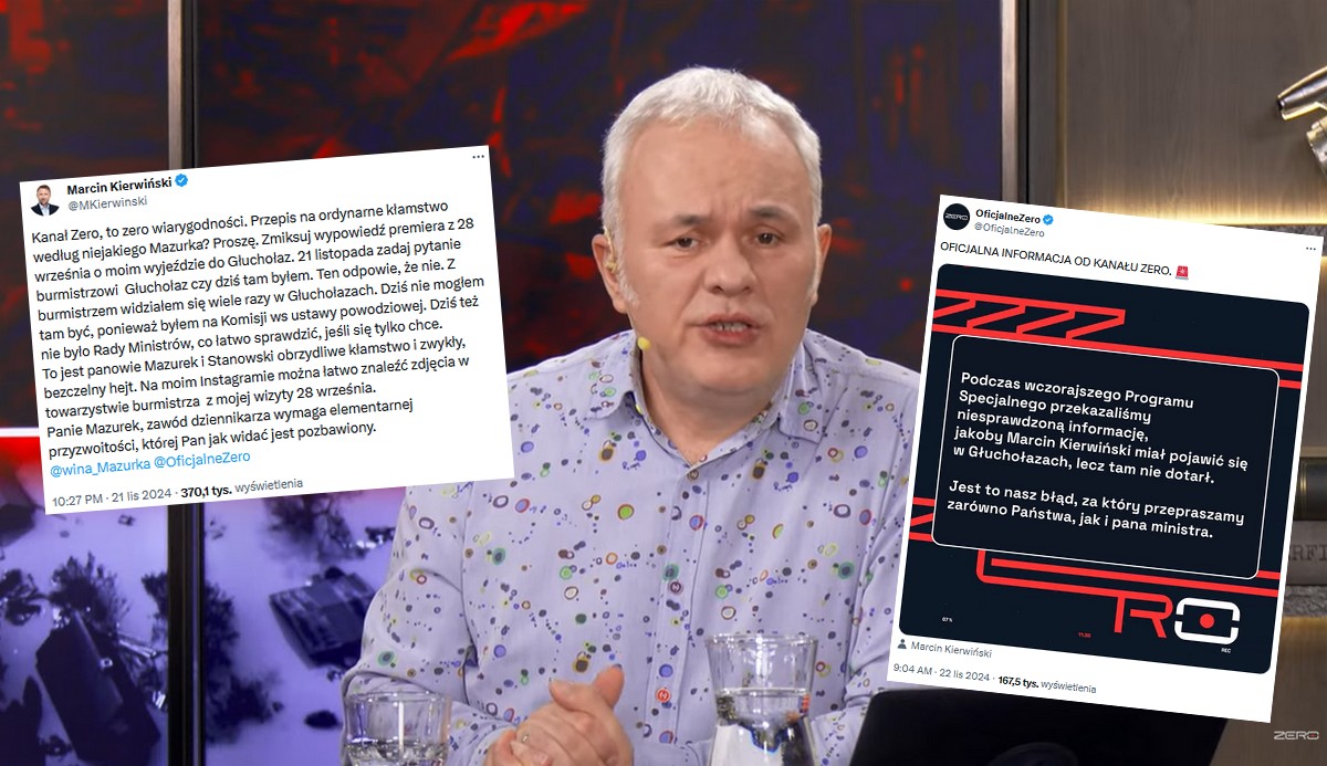 Kanał Zero przeprosił ze fejka, ale pominął, że jego źródłem był Robert Mazurek