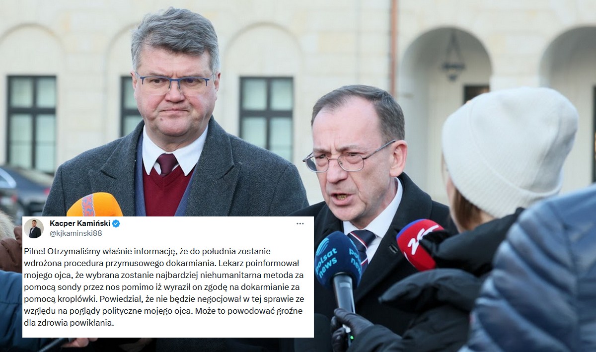 Syn Kamińskiego alarmuje, że jego ojciec będzie dokarmiany przymusowo