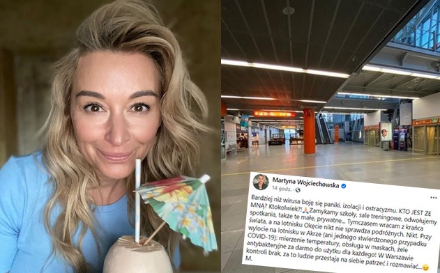 Martyna Wojciechowska zmartwiona paniką, i że na lotnisku nikt jej nie sprawdzał