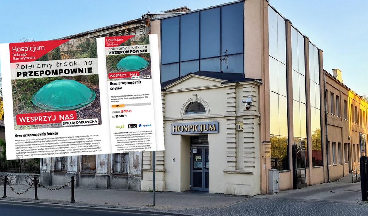 Lublin: hospicjum musi zbierać na nową oczyszczalnię ścieków, ruszyła zrzutka w internecie
