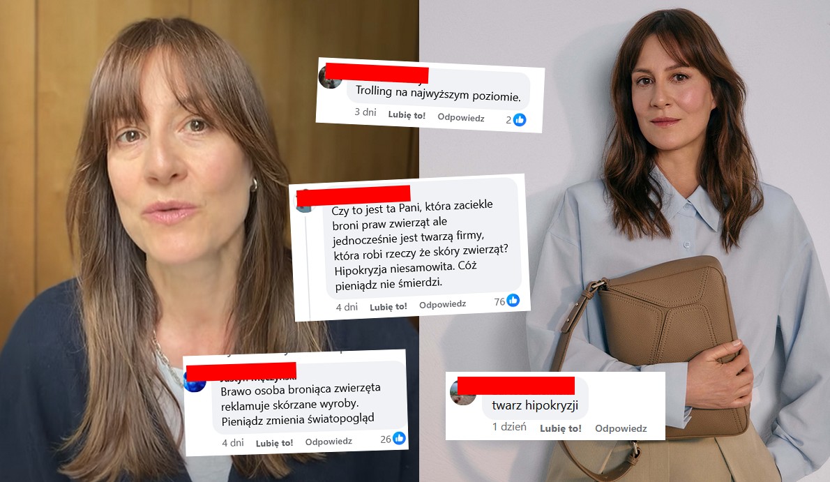 Maja Ostaszewska tłumaczy się z udziału w kampanii promującej skórzane torebki, tłumaczy że nie jest nieskazitelnie ekologiczna
