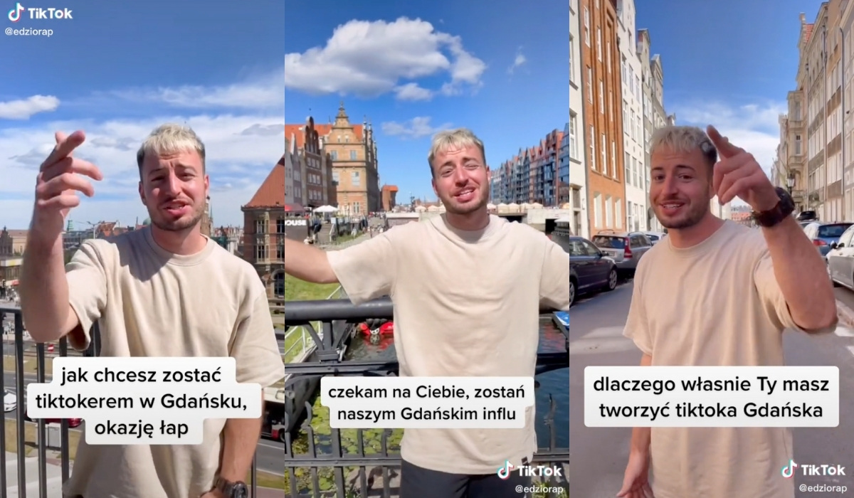 Gdańsk: ruszył nabór na TikTokerów, którzy rozsławią uroki miasta, ich mentorem zostanie Edzio