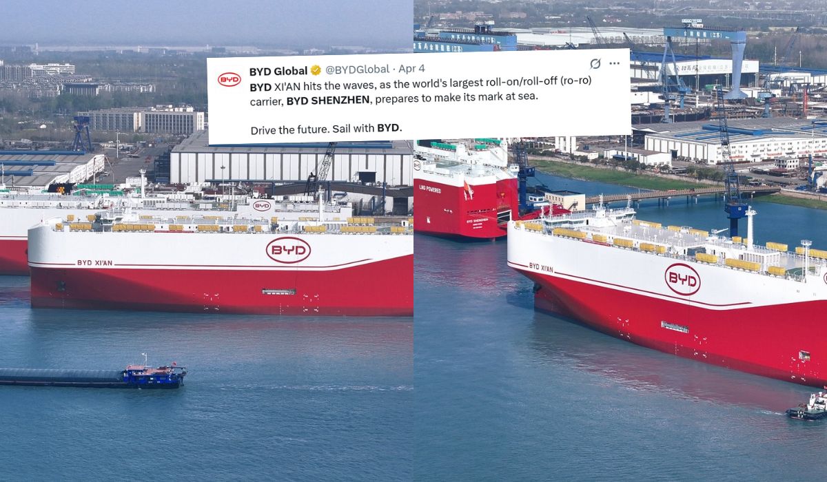 Chińska marka BYD zbudowała największy na świecie transportowiec, może pomieścić ponad 9000 samochodów