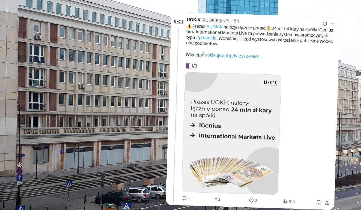 UOKiK dał klapsa na 24 mln zł kolejnym firmom za zarabianie na piramidzie finansowej
