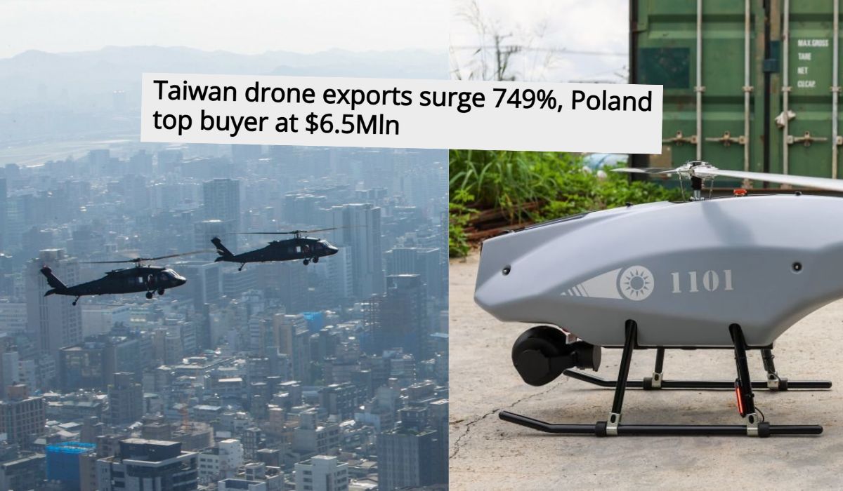 Tajwan stał się silnym eksporterem dronów, największym klientem jest Polska