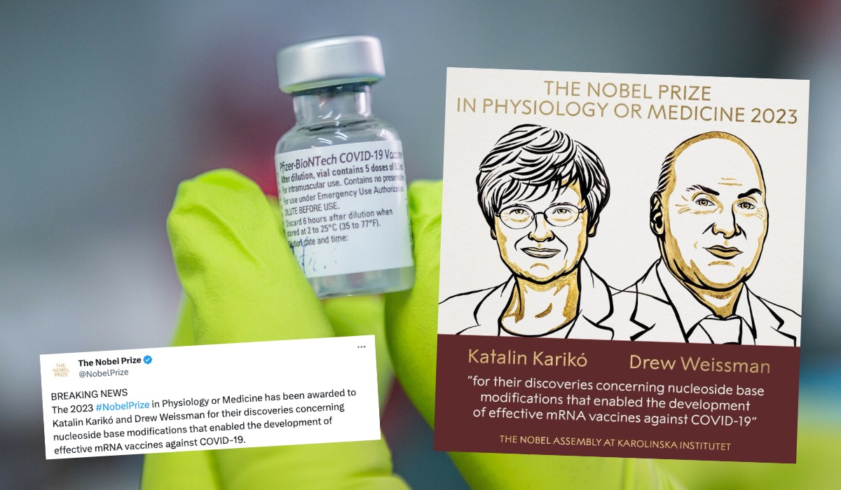 Naukowcy, dzięki którym opracowano szczepionki na Covid-19, laureatami nagrody Nobla