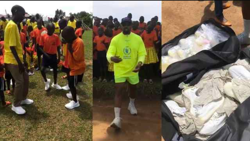 Kanye West rozdaje sierotom w Afryce Adidasy i słuchawki do iPhone'ów