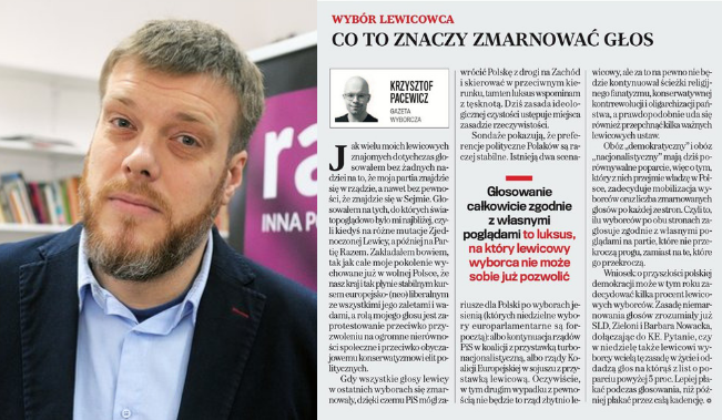 Wyborcza apeluje, żeby nie głosować na Lewicę Razem