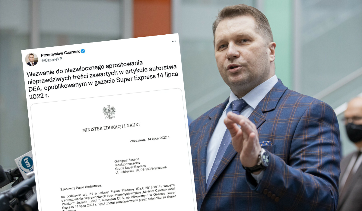 Minister Czarnek kazał sprostować, że nie kazał jeść mniej i taniej, tylko że on osobiście by tak zrobił